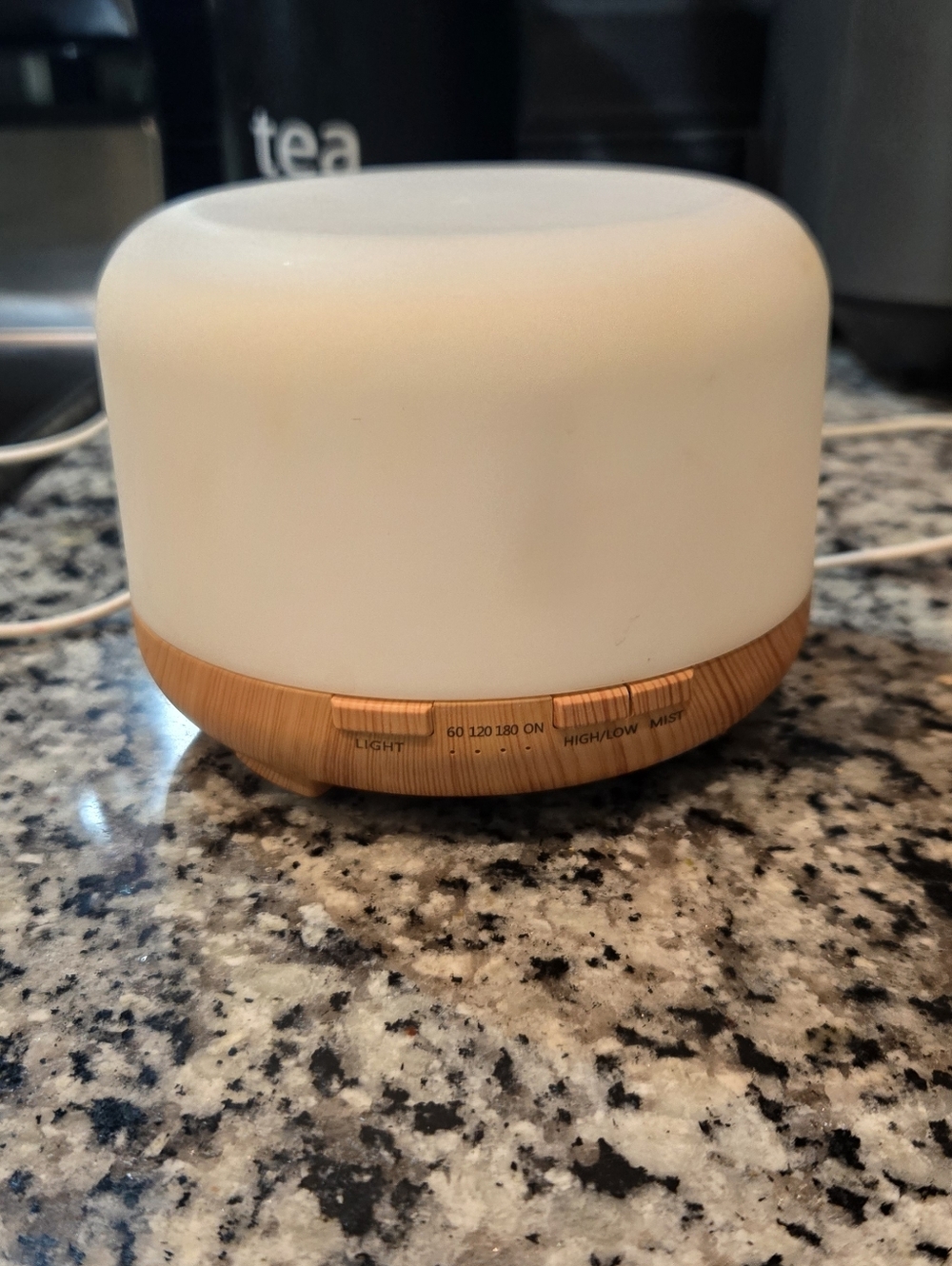 Aromatherapy Diffuser - White & Wood Grain